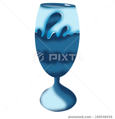 blue water drop isolated on white background blue water drop isolated on white background 109546438
