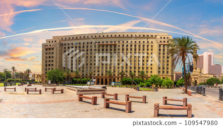 Panorama of Tahrir square and the main state building of Cairo, Egypt Panorama of Tahrir square and the main state building of Cairo, Egypt 109547980