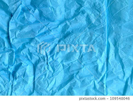 Sky blue crumpled paper texture. Serene azure backdrop. Dreamy blue textured sheet. Heavenly stationery background. Pale celestial matte paper. Sky blue crumpled paper texture. Serene azure backdrop. Dreamy blue textured sheet. Heavenly stationery background. Pale celestial matte paper. 109548046