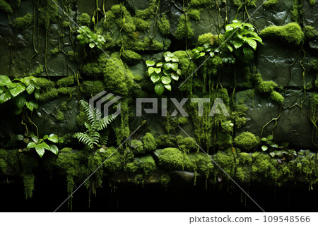 natural background, mossy stone wall texture with plants natural background, mossy stone wall texture with plants 109548566