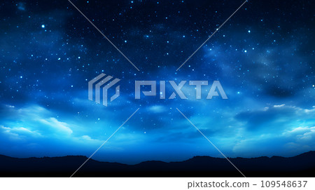 starry sky above the mountain 109548637