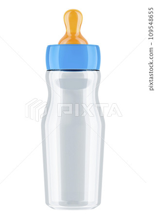 Empty baby bottle, 3D rendering Empty baby bottle, 3D rendering 109548655