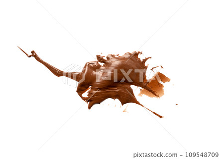 Chocolate Smear Isolated, Melted Chocolate Texture on White Background, Chocolate Sauce Pattern Chocolate Smear Isolated, Melted Chocolate Texture on White Background, Chocolate Sauce Pattern 109548709