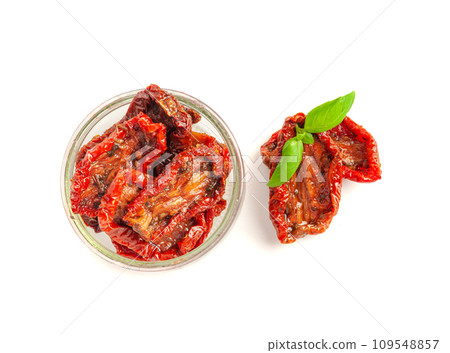 Dry Tomatoes, Sun Dried Pomodoro, Dehydrated Tomato In Olive Oil, Cured Sundried Vegetable Slices 109548857