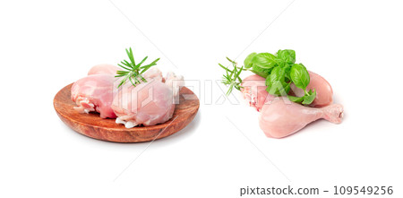Raw Chicken Drumsticks Isolated, Uncooked Poultry Legs, Fresh Hen Meat, Fresh Chicken Drumstick 109549256