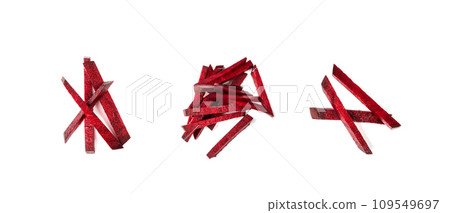 Beetroot Slice Isolated, Red Beets Pieces, Beet Root Sticks, Cuts, Sliced Beetroot Beetroot Slice Isolated, Red Beets Pieces, Beet Root Sticks, Cuts, Sliced Beetroot 109549697