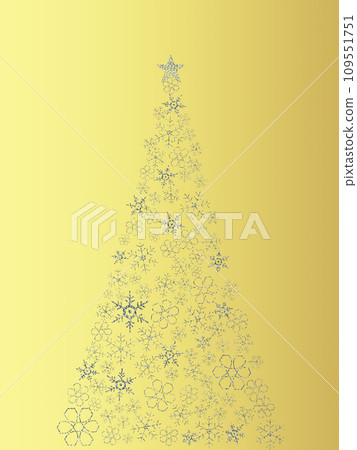 silver snow christmas tree yellow background silver snow christmas tree yellow background 109551751