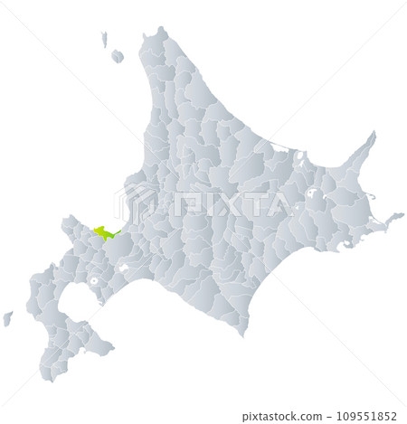 Otaru city and Hokkaido map 109551852