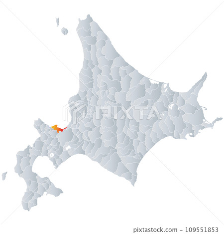 小樽市和北海道地圖 小樽市和北海道地圖 109551853