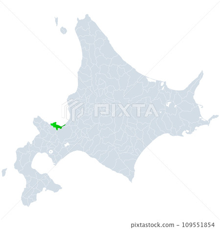 Otaru city and Hokkaido map Otaru city and Hokkaido map 109551854