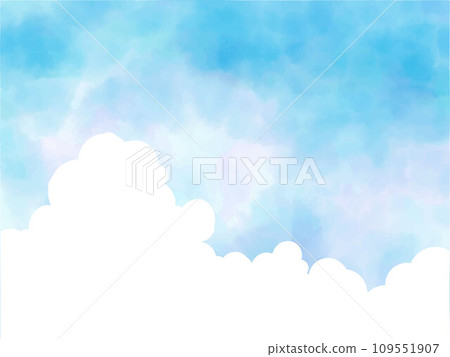 blue sky in watercolor style 109551907