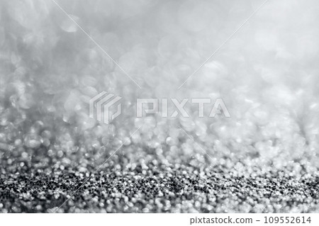 Abstract silver glitter sparkle texture with bokeh background 109552614