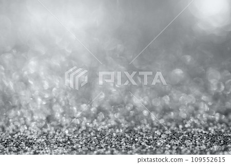 Abstract silver glitter sparkle texture with bokeh background 109552615