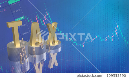 Tax on coins for Business concept 3d rendering 109553590
