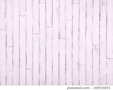 Background image of a pale purple distressed vertical board wall 109554055