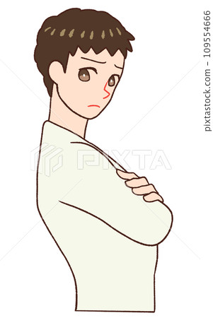 Illustration of a troubled man/father 109554666