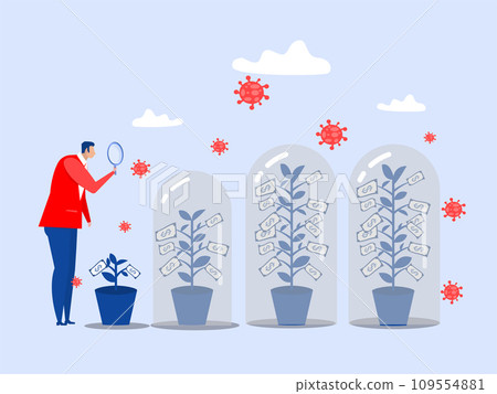 Business analyst investment Turn the glass upside down from dollar tree epidemic protect risk from covid-19 coronavirus pandemiccrash concept, economy recover and restore virus vector Business analyst investment Turn the glass upside down from dollar tree epidemic protect risk from covid-19 coronavirus pandemiccrash concept, economy recover and restore virus vector 109554881