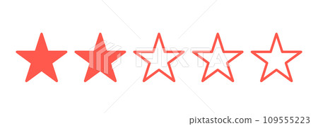 簡單的紅色兩星標記 109555223