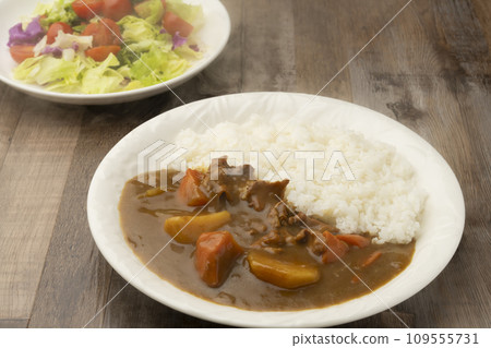 Curry and rice  109555731