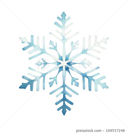 Watercolor Snowflakes, Delicate Winter Art on isolated background Watercolor Snowflakes, Delicate Winter Art on isolated background 109557246