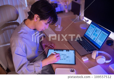 20多歲的年輕人的肖像 109557512