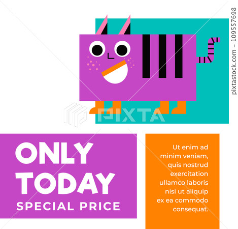 Only today special price on goods in store vector Only today special price on goods in store vector 109557698