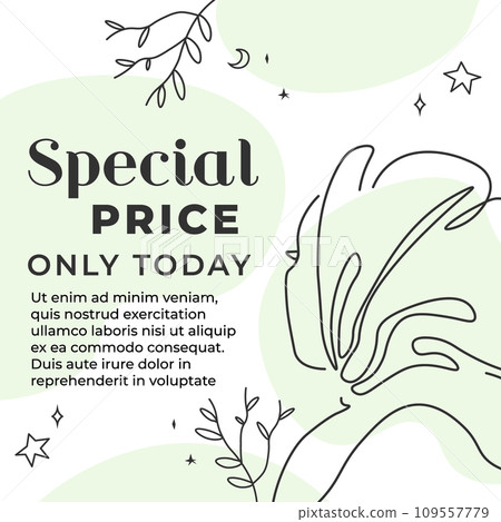 Special price in shop only today, promo banner Special price in shop only today, promo banner 109557779
