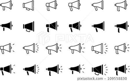 揚聲器/擴音器圖示集 109558830