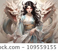 Two dragons and a Japanese woman 109559155