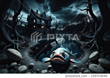 Contrast of light and shadow in abstract grayscale art 109559646