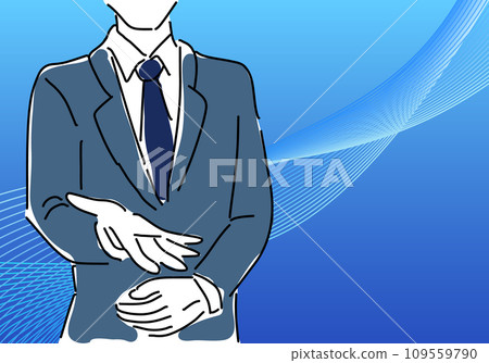 Simple line drawing of a businessman with DX or IT image Simple line drawing of a businessman with DX or IT image 109559790