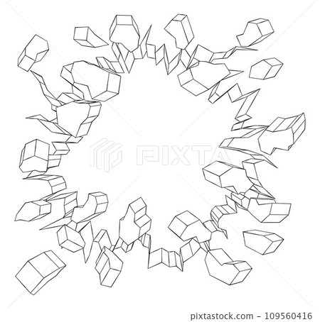 Wall Background Hole Breaking Through Design 109560416