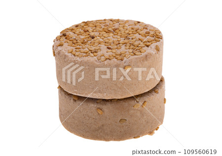 Shortbread (Polvoron) isolated Shortbread (Polvoron) isolated 109560619