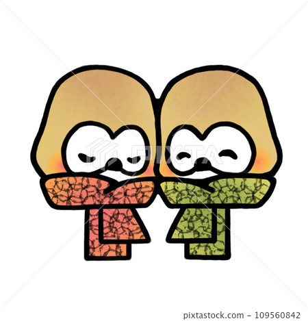 A friendly owl wearing a muffler 109560842