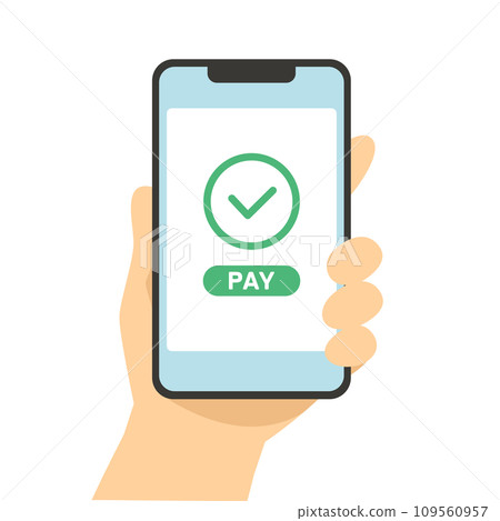 Illustration of cashless payment 109560957