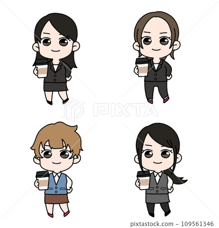 Working woman illustration set 8 Working woman illustration set 8 109561346