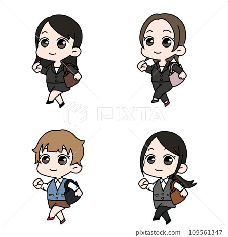 Working woman illustration set 9 Working woman illustration set 9 109561347