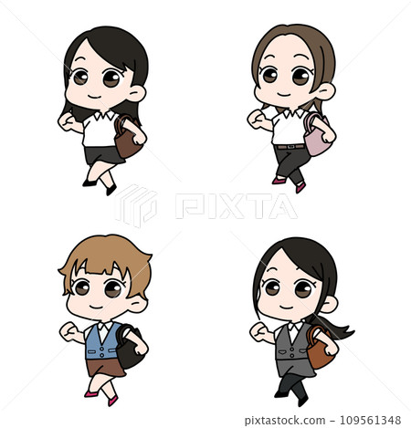 Working woman illustration set 10 Working woman illustration set 10 109561348