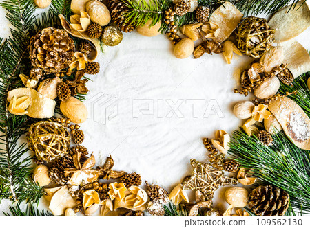 background with Christmas decorations background with Christmas decorations 109562130