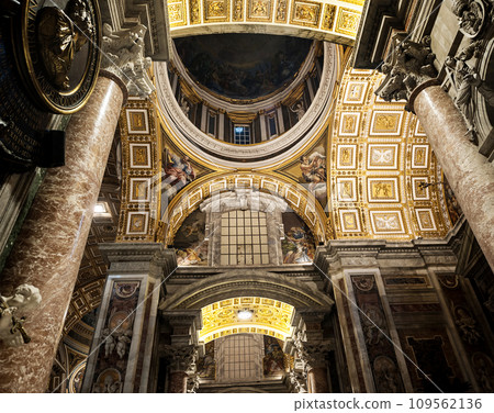 St. Peter's Basilica in Vatican inside St. Peter's Basilica in Vatican inside 109562136