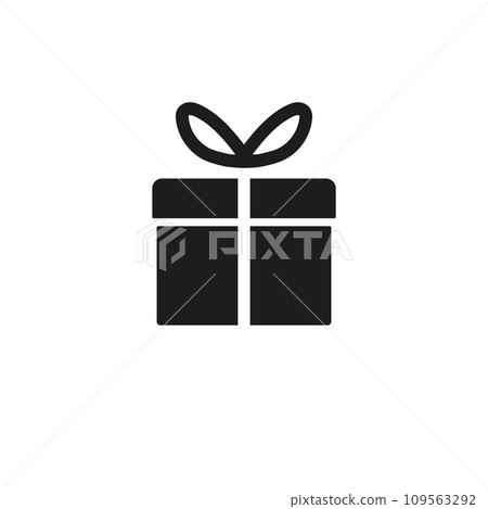 Present gift box icon. Vector isolated...-插圖素材 [109563292] - PIXTA圖庫