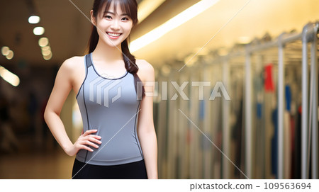 年輕女子去健身房 109563694