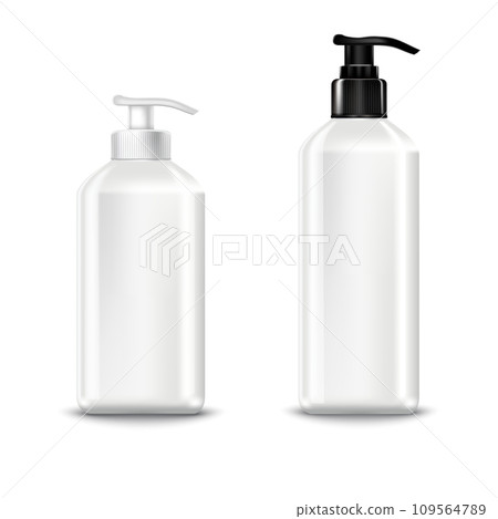 Gel, Foam Or Liquid Soap Dispenser Pump Plastic Bottle White. Ready For Your Design. Product Packing Gel, Foam Or Liquid Soap Dispenser Pump Plastic Bottle White. Ready For Your Design. Product Packing 109564789