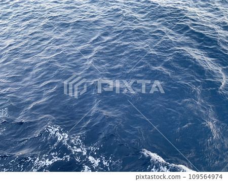 Photo of abstract blue color water wave, pure natural swirl pattern texture, background photography 109564974
