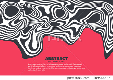 Black and white design. Optical illusion pattern. Abstract geometric background. 109566686