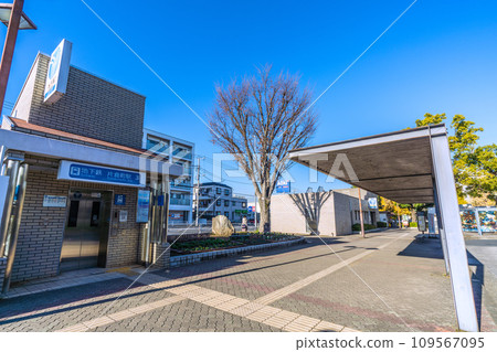 Yokohama cityscape in Japan View of Yokohama Municipal Subway Katakuracho Station (Exit 3) and the elevator at Entrance 3 109567095