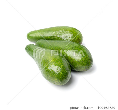 Avocado Isolated, Whole Avokado, Green Avocados Slice, Fresh Alligator Pear, Long Avocado Fruit Avocado Isolated, Whole Avokado, Green Avocados Slice, Fresh Alligator Pear, Long Avocado Fruit 109568789