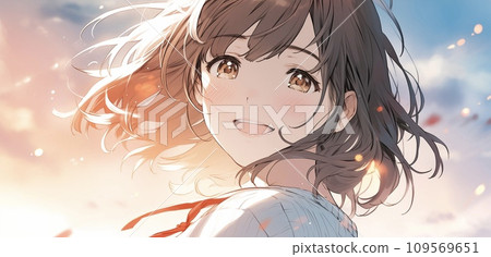 個人資料女學生插畫彩色 AI 影像 109569651