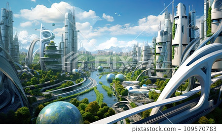 AI-generated content. the city of future 109570783
