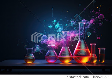 AI-generated content. Technology and science background, 109571028